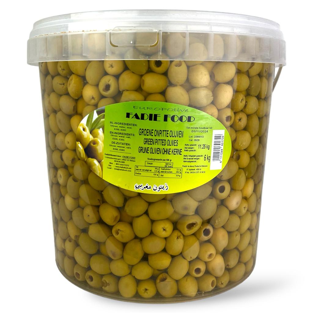 BILAD GREEN OLIVES WITHOUT PIT 11.25KG Fadie Food