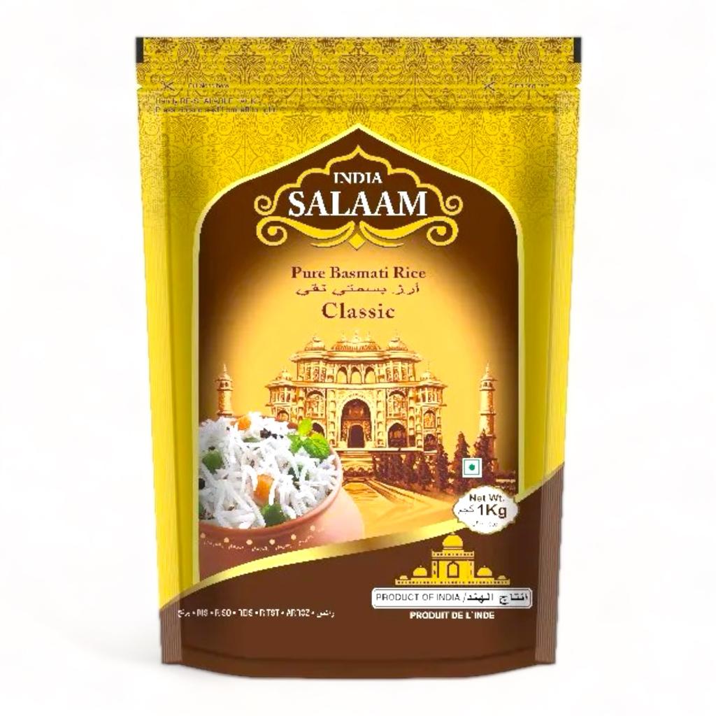 INDIA SALAAM PURE BASMATI CLASSIC RICE 20X1KG Fadie Food